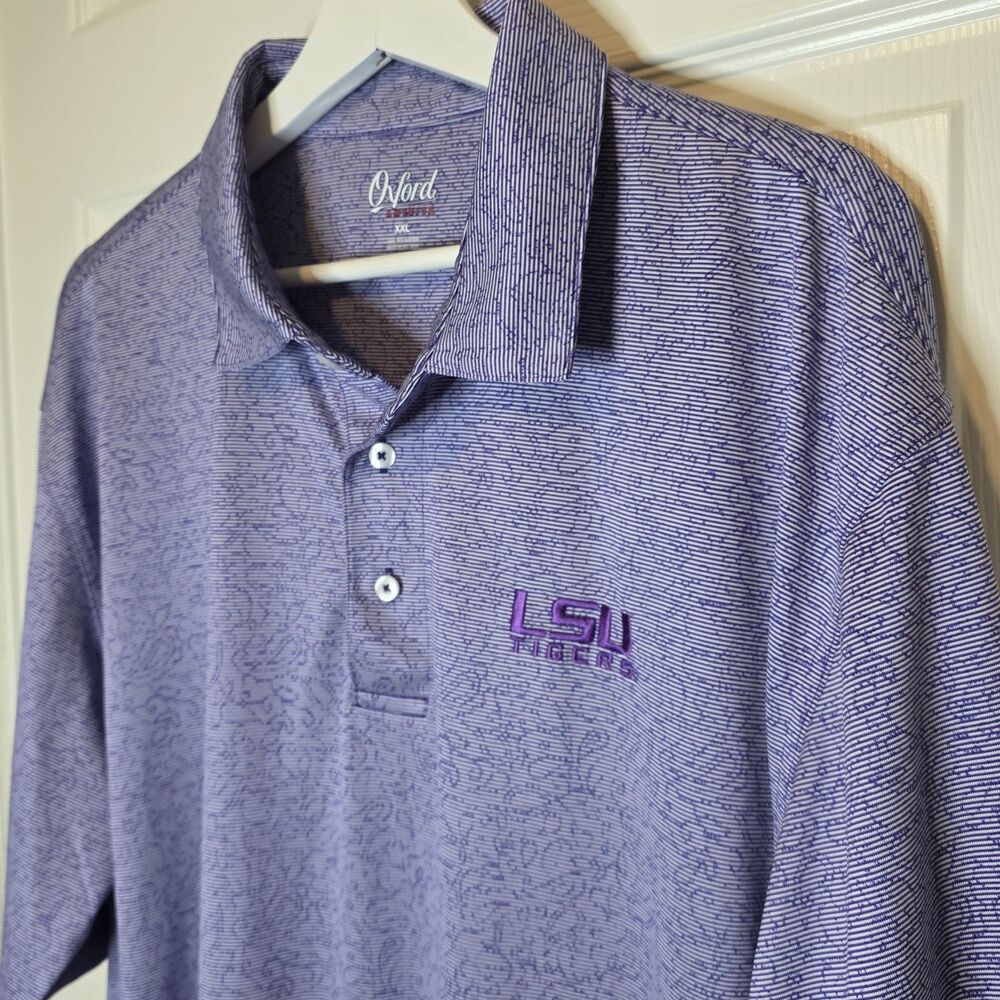 Oxford America LSU Tigers Polo Shirt Purple Men 2XL